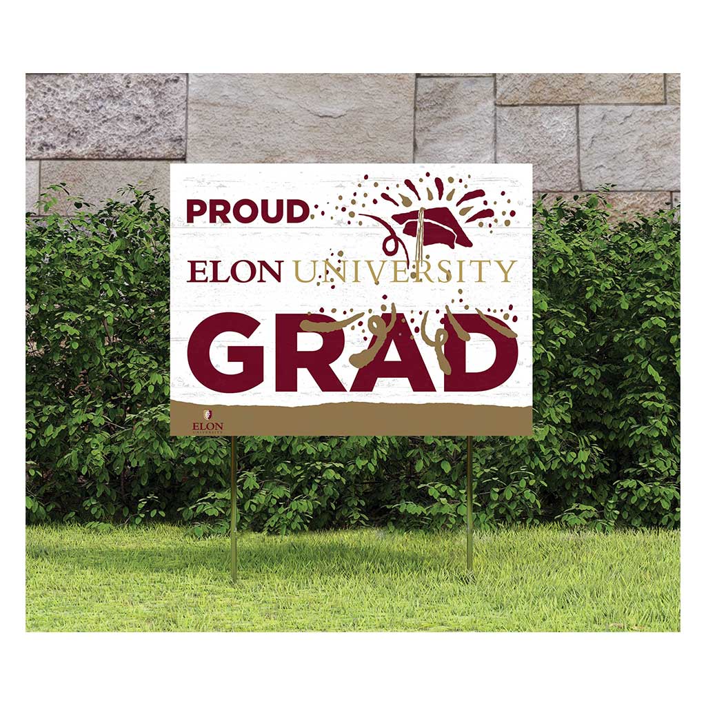 18x24 Lawn Sign Proud Grad With Logo Elon Phoenix