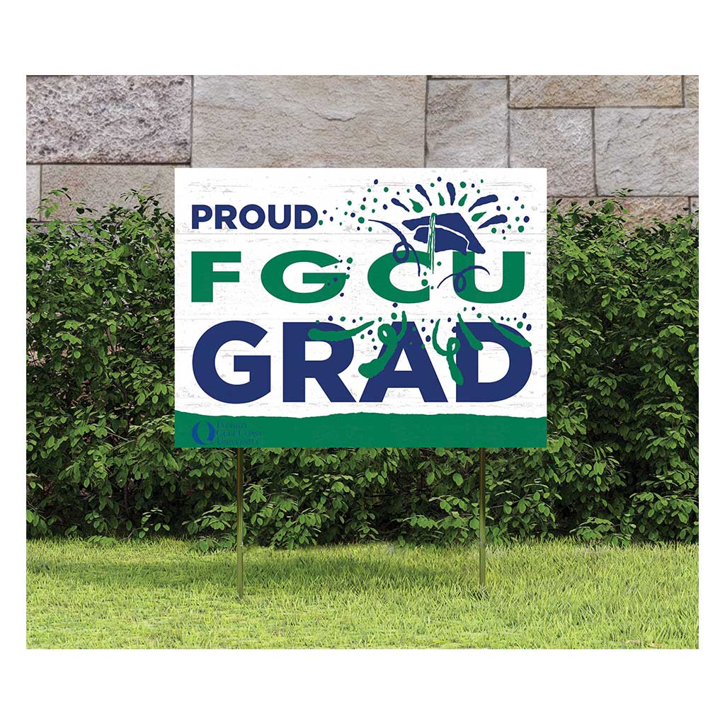 18x24 Lawn Sign Proud Grad With Logo Florida Gulf Coast Eagles