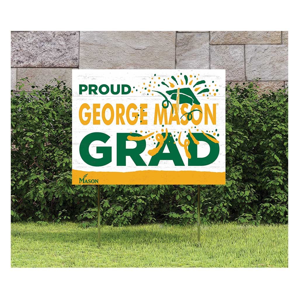 18x24 Lawn Sign Proud Grad With Logo George Mason Patriots