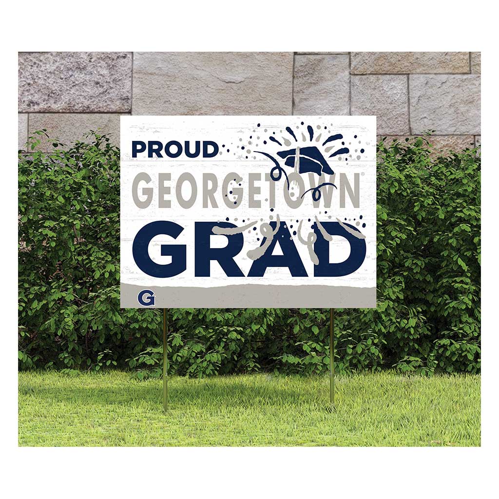 18x24 Lawn Sign Proud Grad With Logo Georgetown Hoyas
