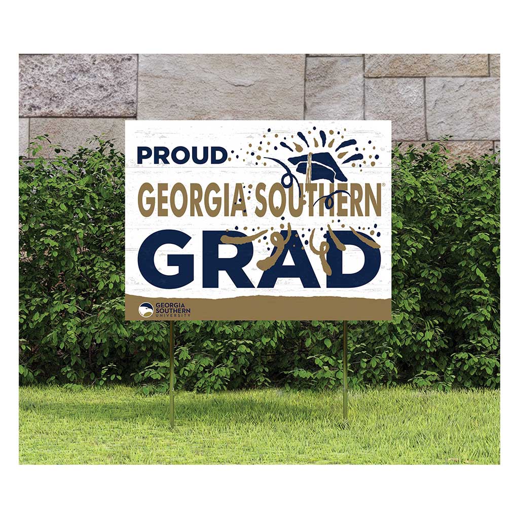 18x24 Lawn Sign Proud Grad With Logo Georgia Southern Eagles
