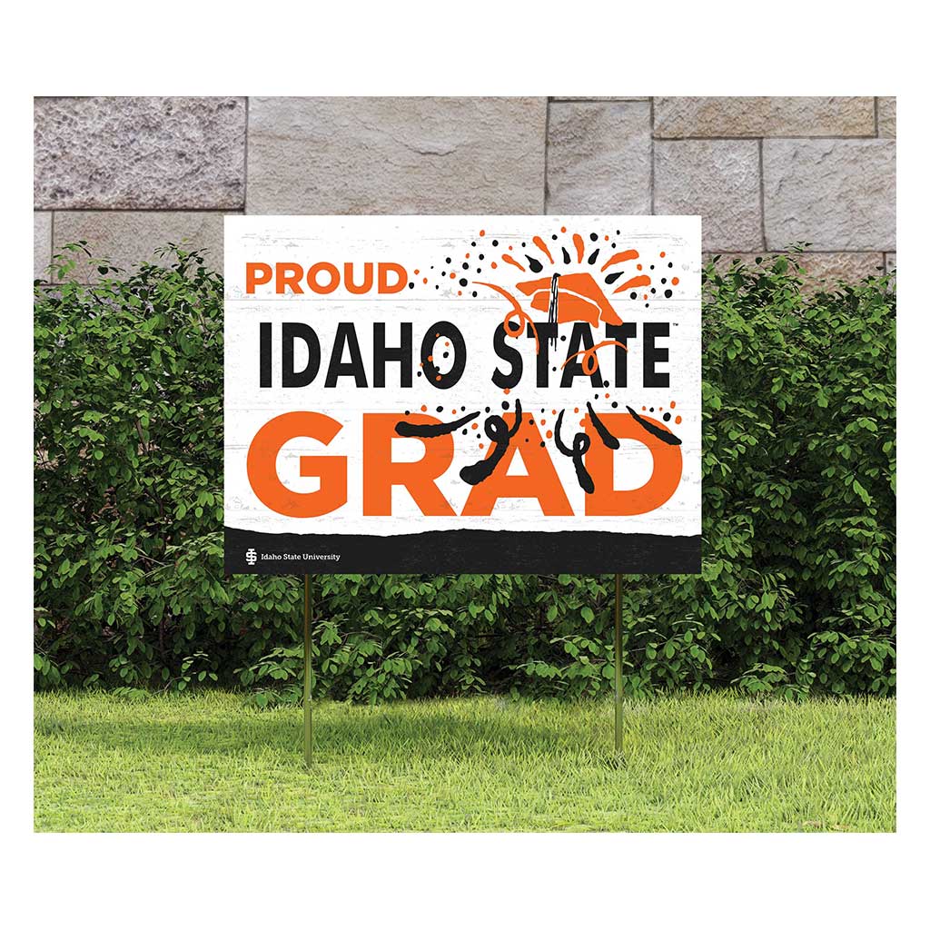 18x24 Lawn Sign Proud Grad With Logo Idaho State Bengals