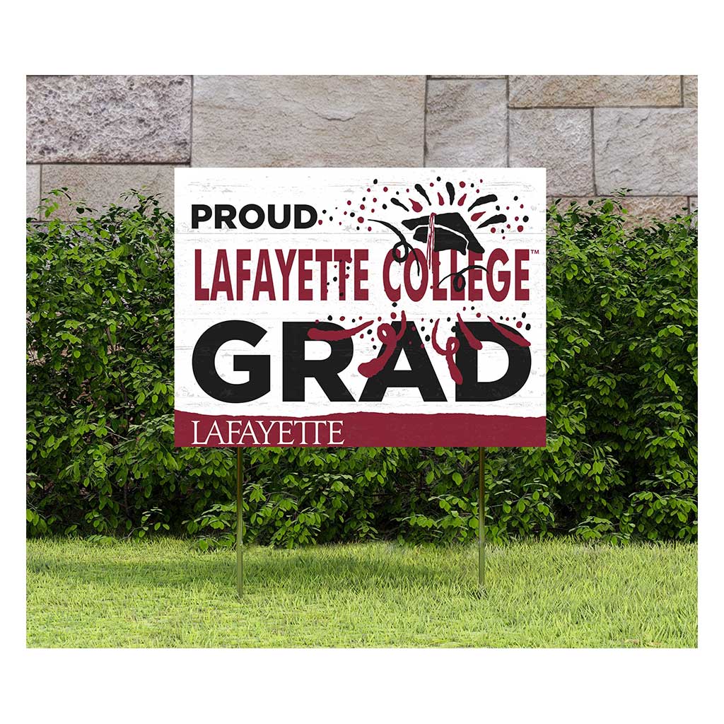 18x24 Lawn Sign Proud Grad With Logo Lafayette College Leopards