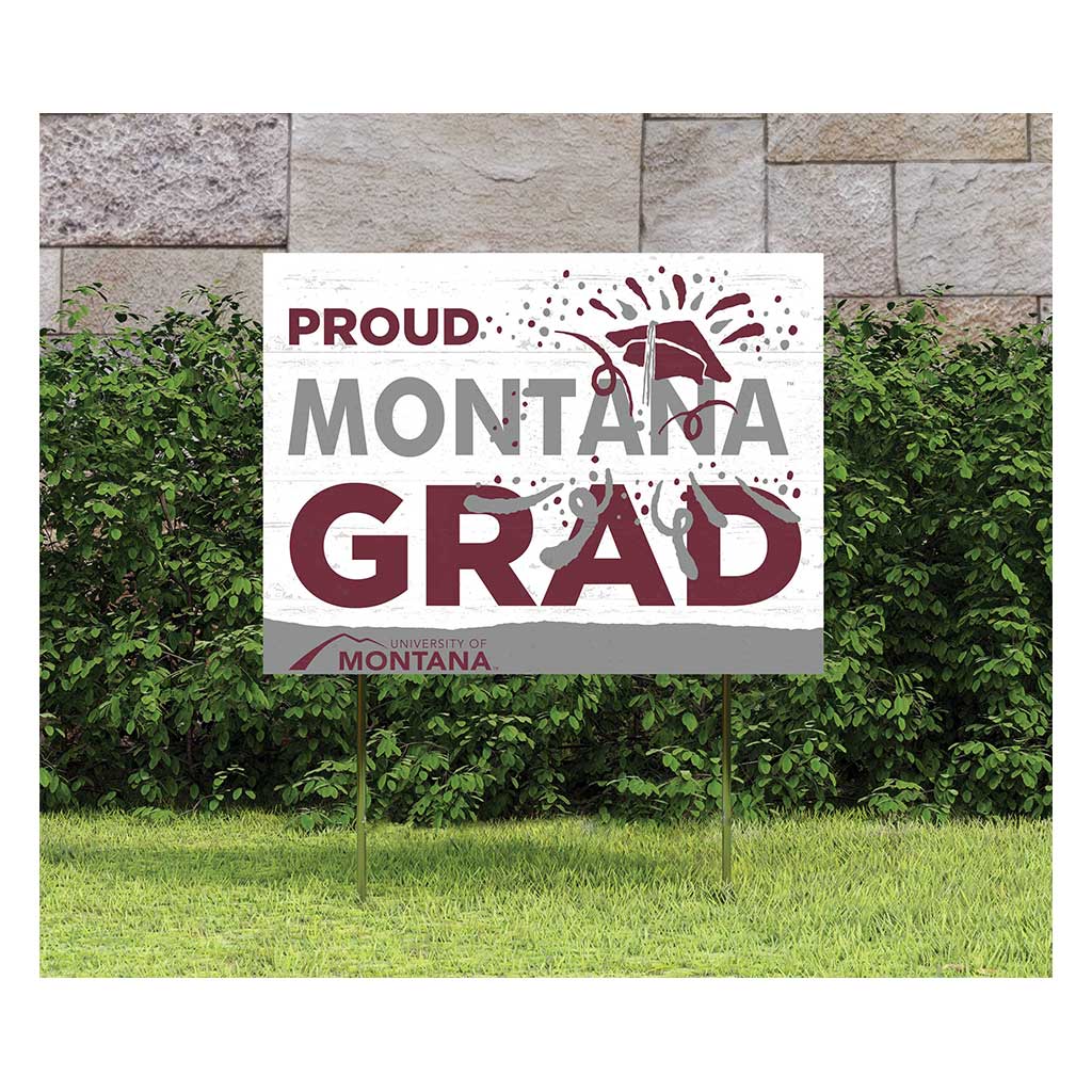 18x24 Lawn Sign Proud Grad With Logo Montana Grizzlies