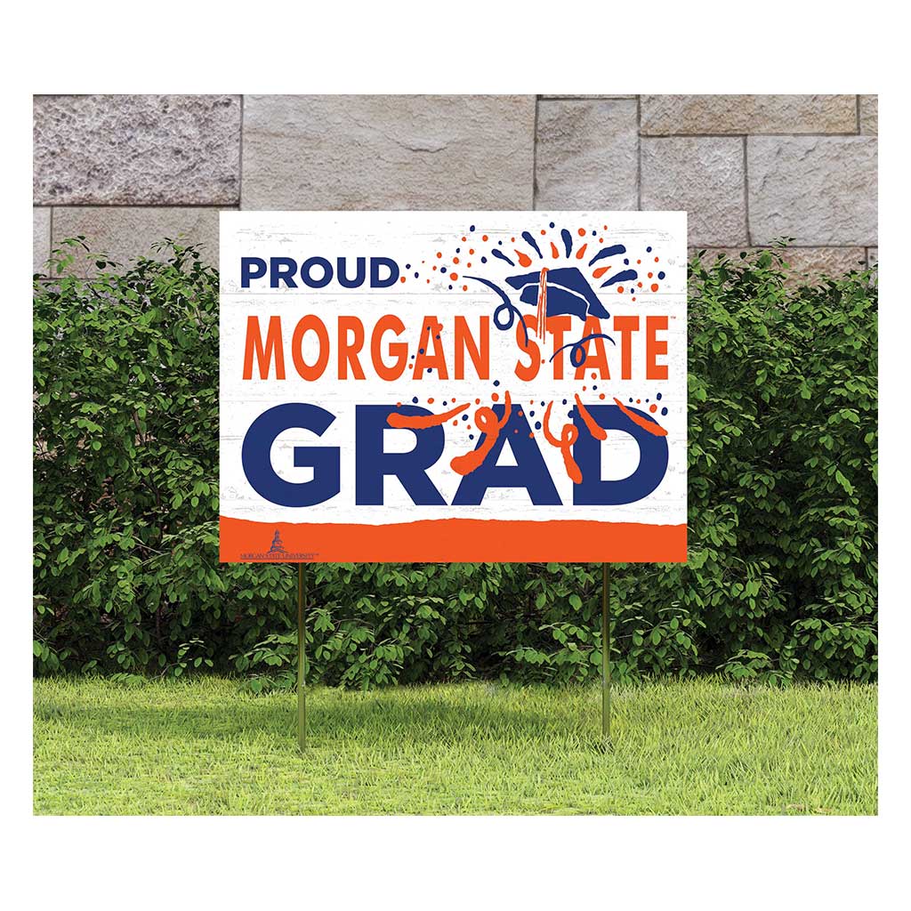 18x24 Lawn Sign Proud Grad With Logo Morgan State Bears