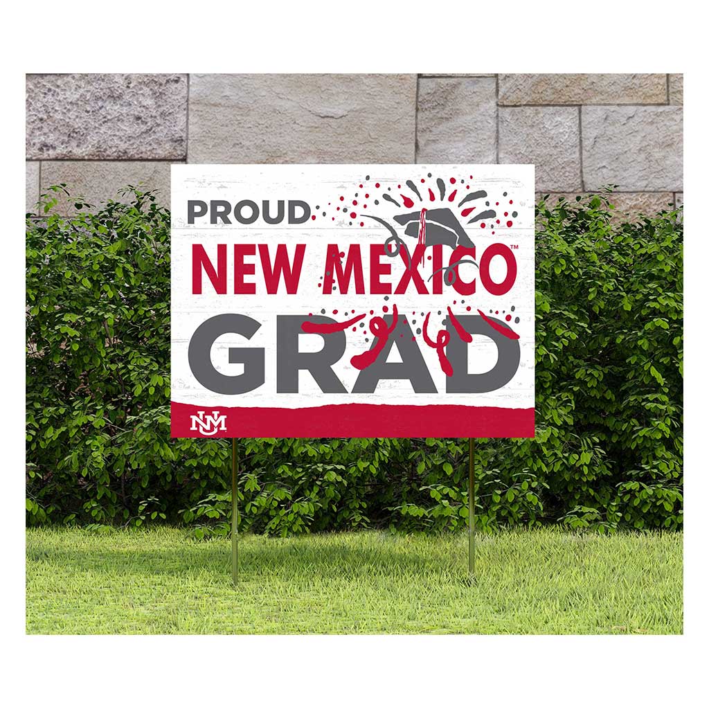18x24 Lawn Sign Proud Grad With Logo New Mexico Lobos