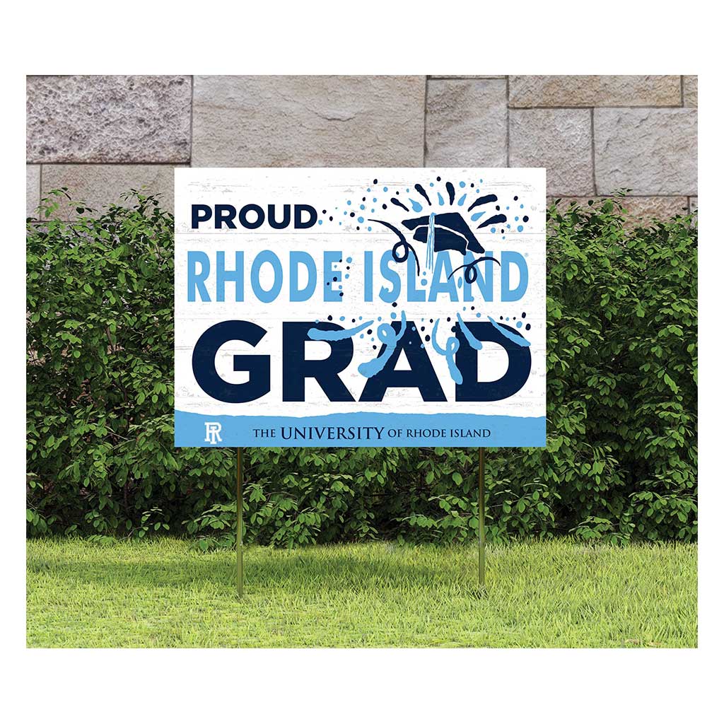18x24 Lawn Sign Proud Grad With Logo Rhode Island Rams