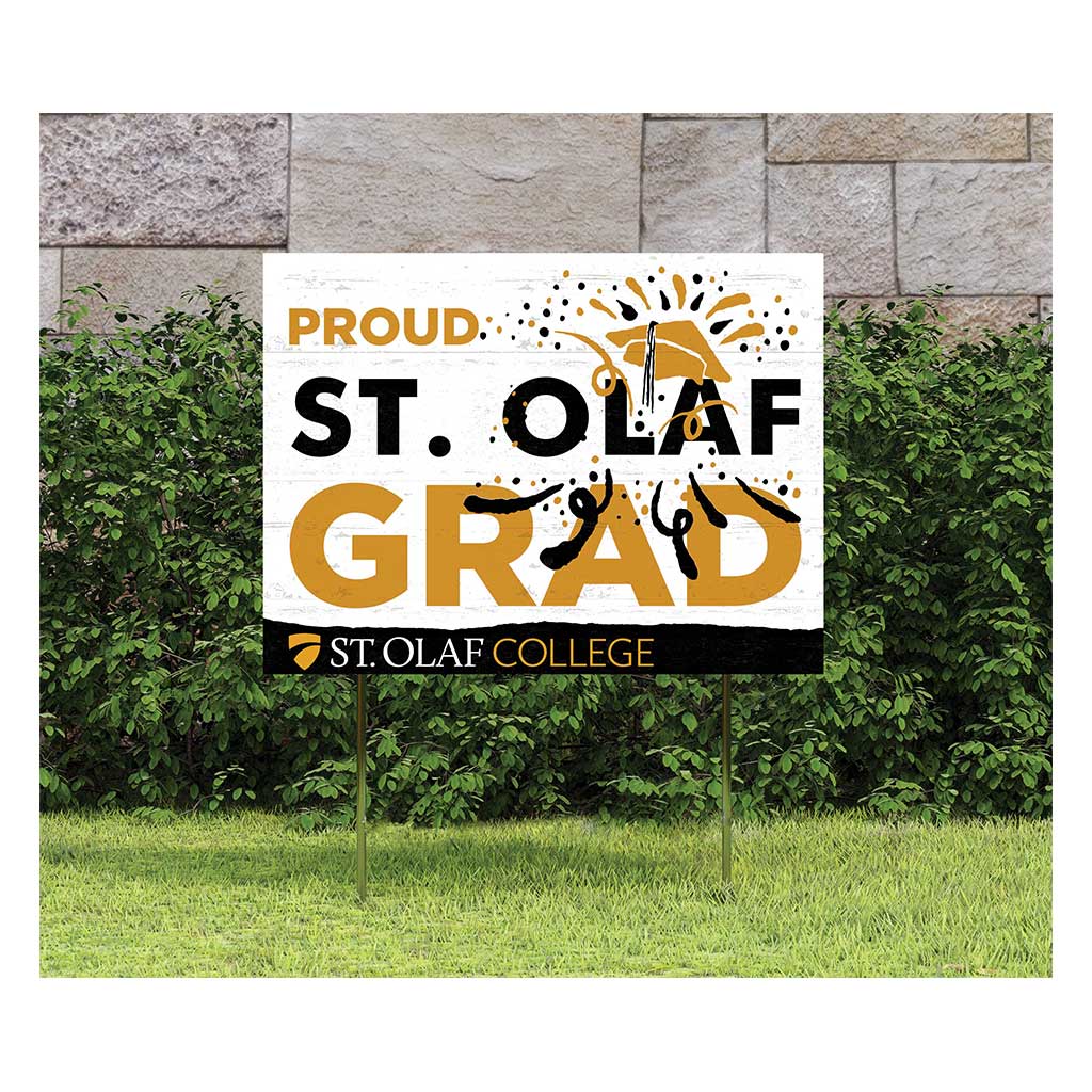 18x24 Lawn Sign Proud Grad With Logo Saint Olaf College Oles