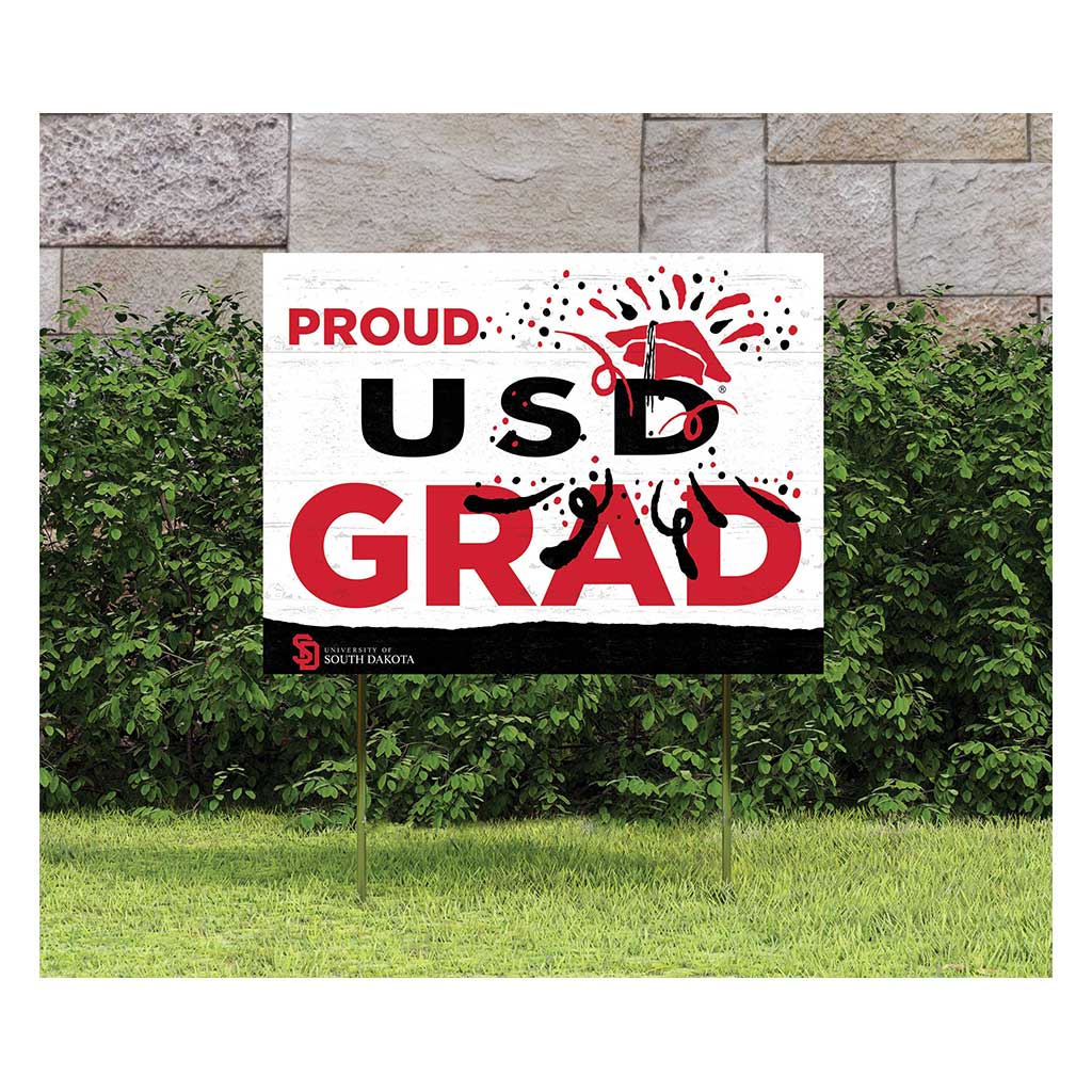 18x24 Lawn Sign Proud Grad With Logo South Dakota Coyotes