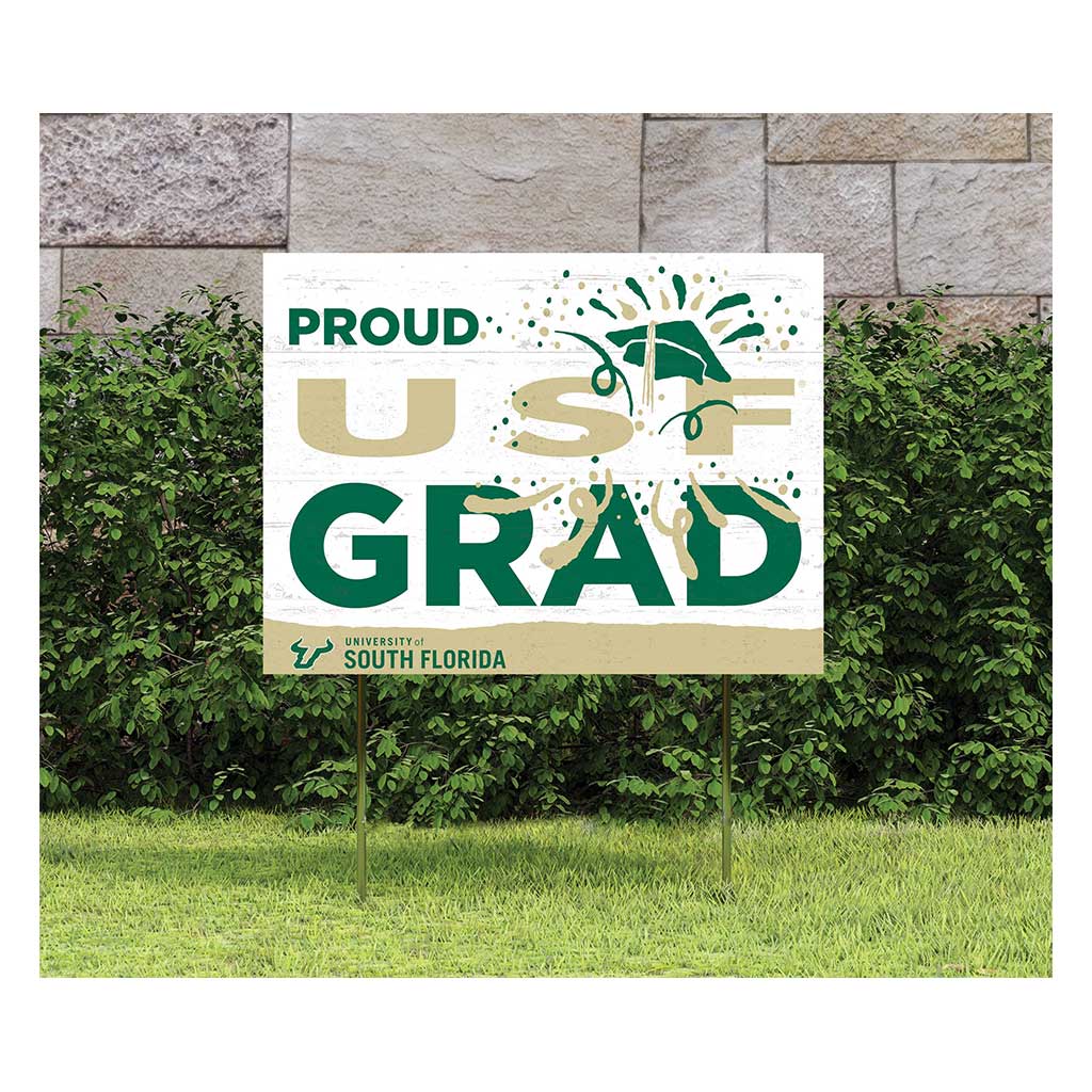 18x24 Lawn Sign Proud Grad With Logo South Florida Bulls