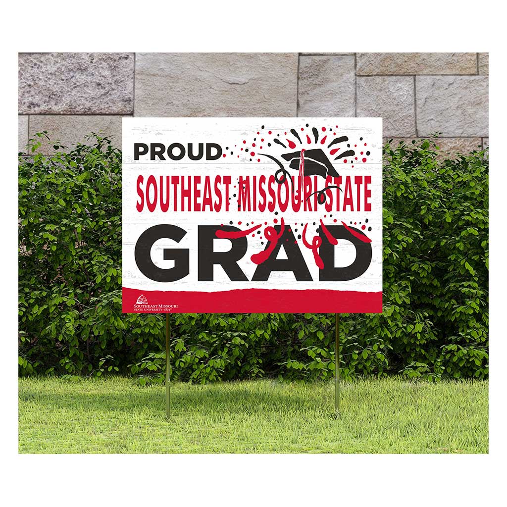 18x24 Lawn Sign Proud Grad With Logo Southeast Missouri State Redhawks