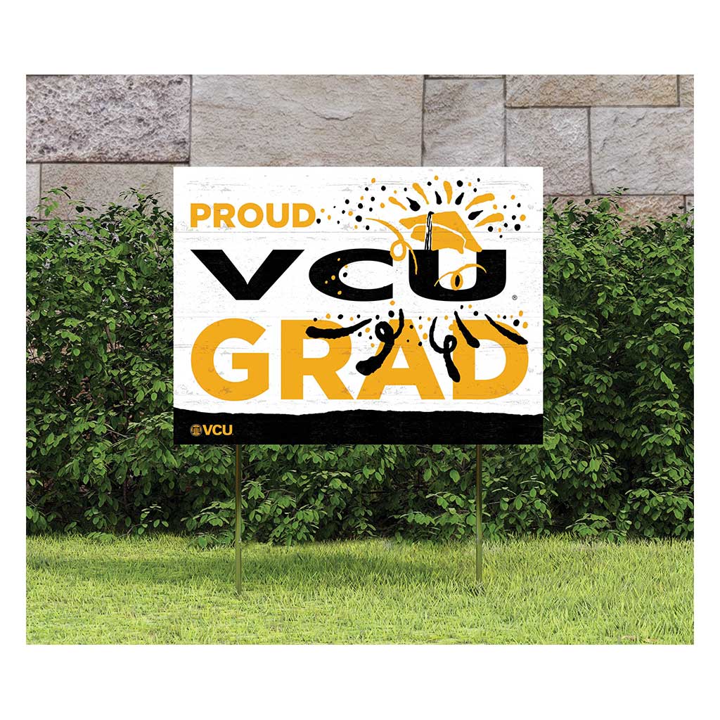 18x24 Lawn Sign Proud Grad With Logo Virginia Commonwealth Rams