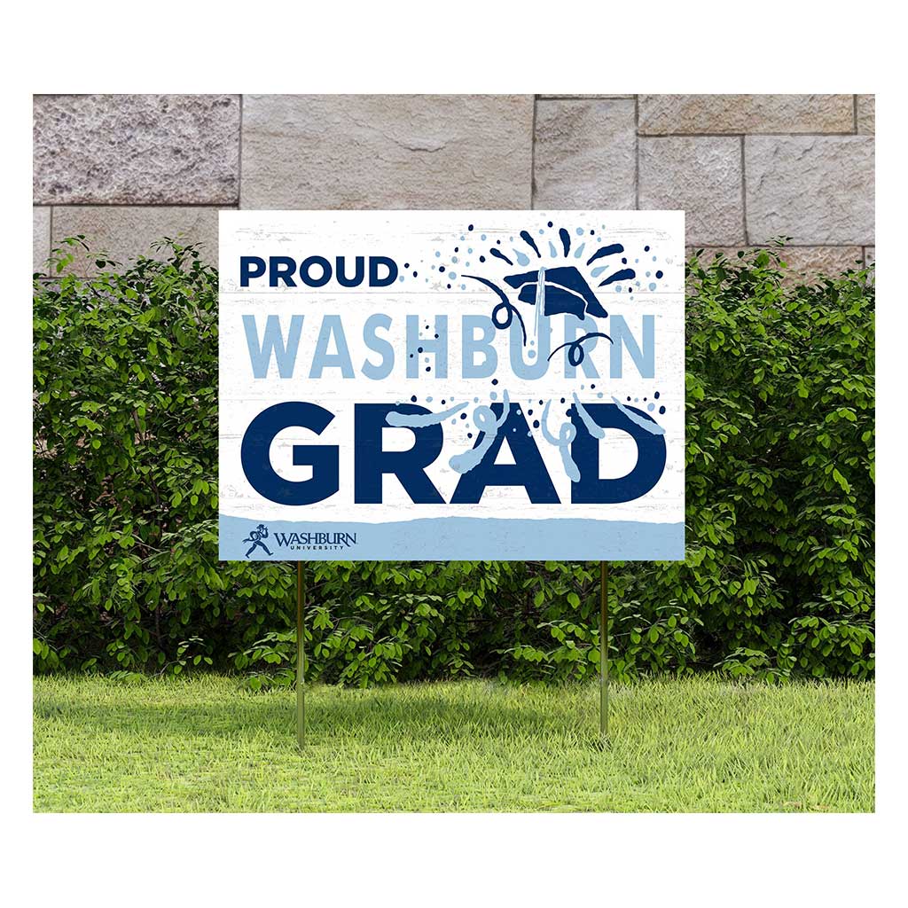 18x24 Lawn Sign Proud Grad With Logo Washburn Ichabods