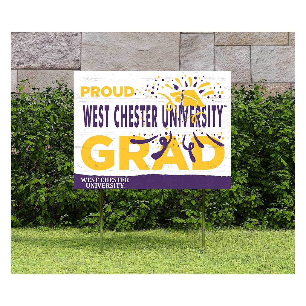 18x24 Lawn Sign Proud Grad With Logo West Chester Golden Rams