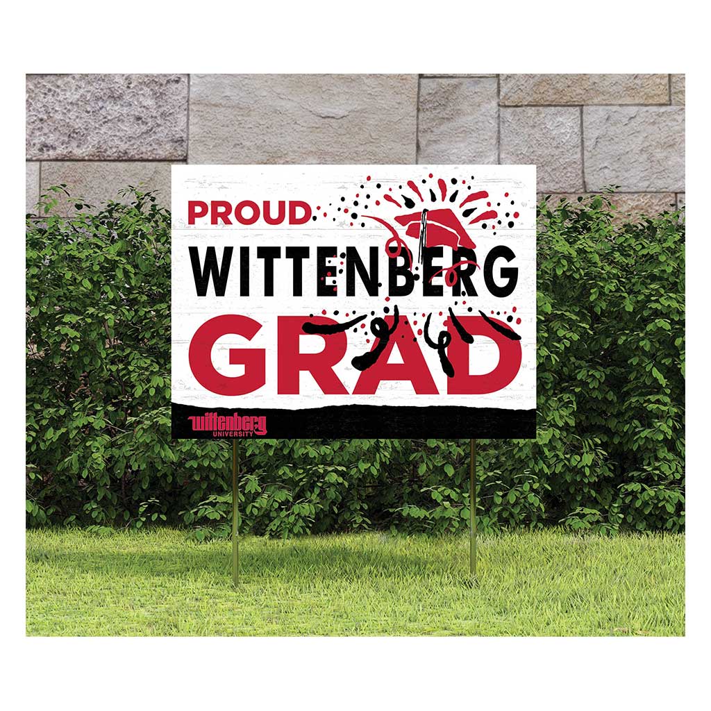 18x24 Lawn Sign Proud Grad With Logo Wittenberg Tigers