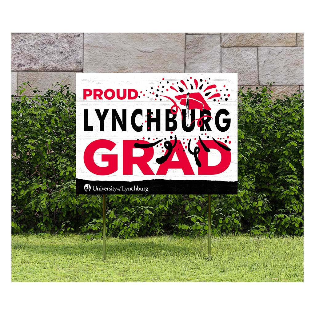 18x24 Lawn Sign Proud Grad With Logo Lynchburg College Hornets