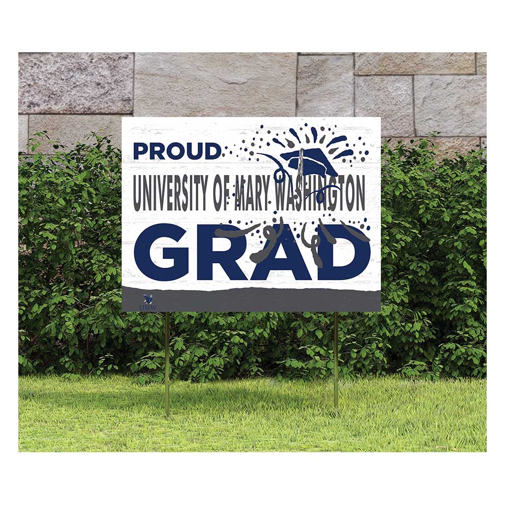18x24 Lawn Sign Proud Grad With Logo University of Mary Washington Eagles