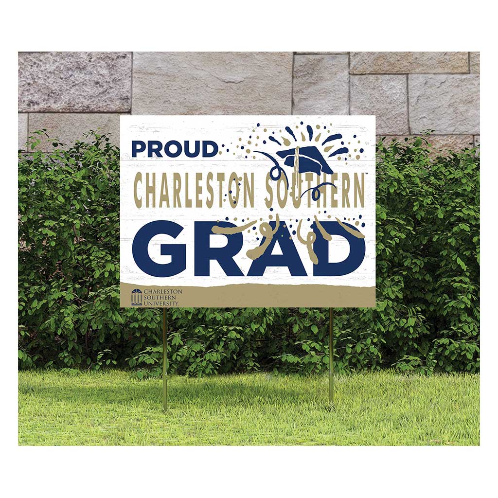 18x24 Lawn Sign Proud Grad With Logo Charleston Southern Buccaneers