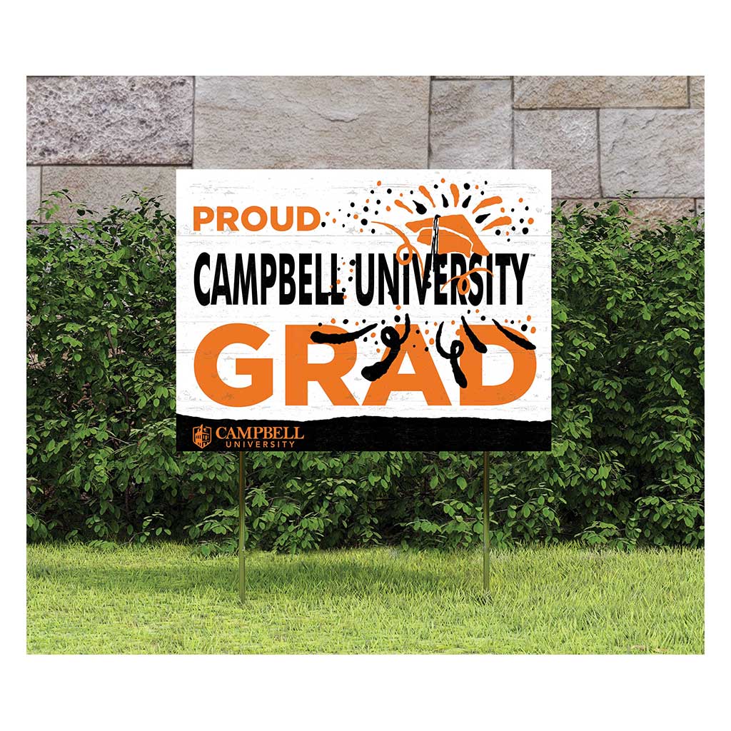 18x24 Lawn Sign Proud Grad With Logo Campbell Fighting Camels