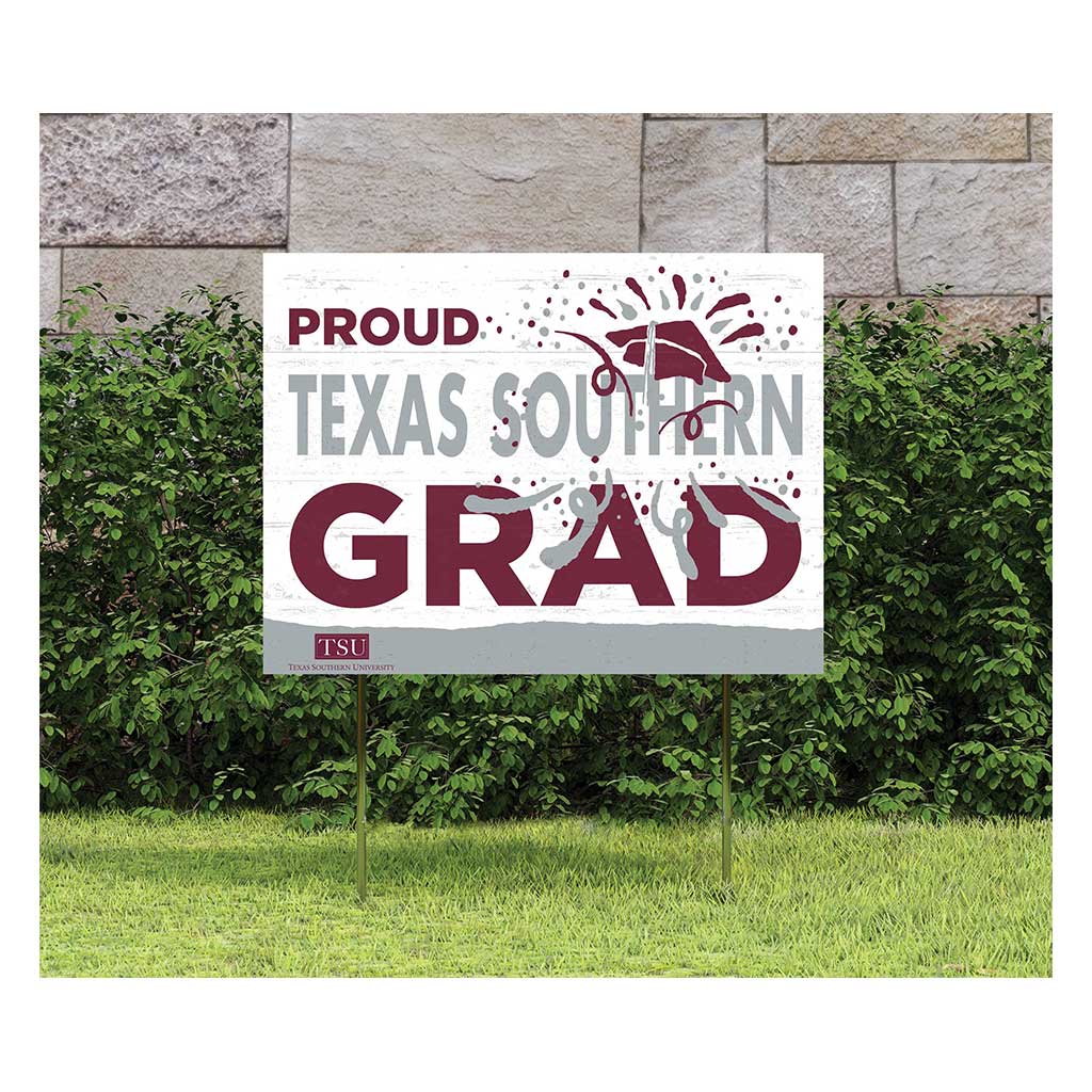 18x24 Lawn Sign Proud Grad With Logo Texas Southern Tigers