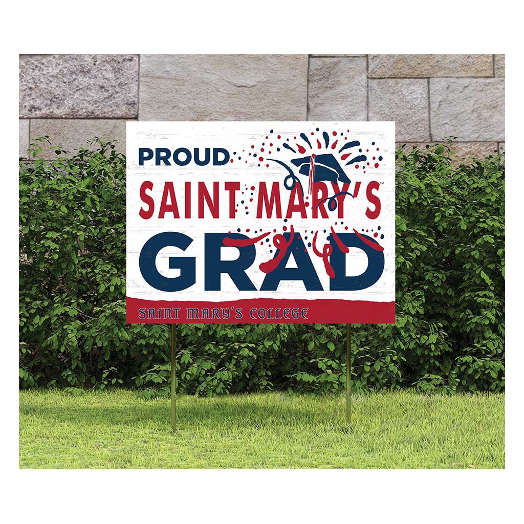 18x24 Lawn Sign Proud Grad With Logo Saint Mary's College of California Gaels