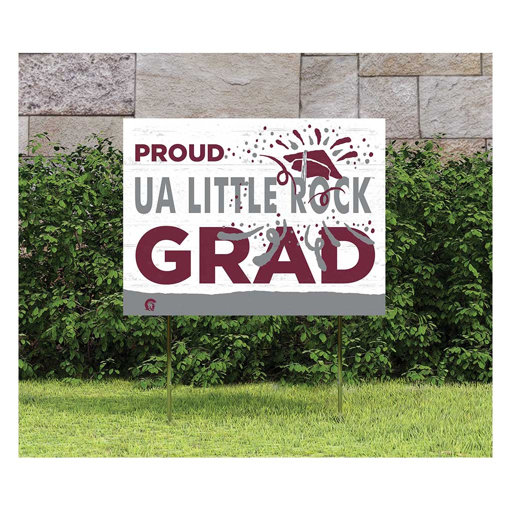 18x24 Lawn Sign Proud Grad With Logo Arkansas at Little Rock TROJANS