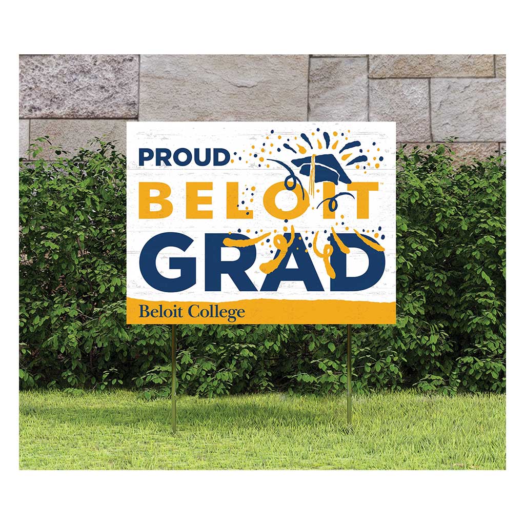 18x24 Lawn Sign Proud Grad With Logo Beloit College Buccaneers