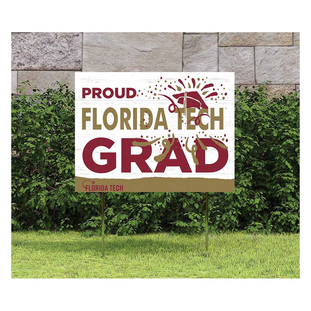 18x24 Lawn Sign Proud Grad With Logo Florida Institute of Technology PANTHERS