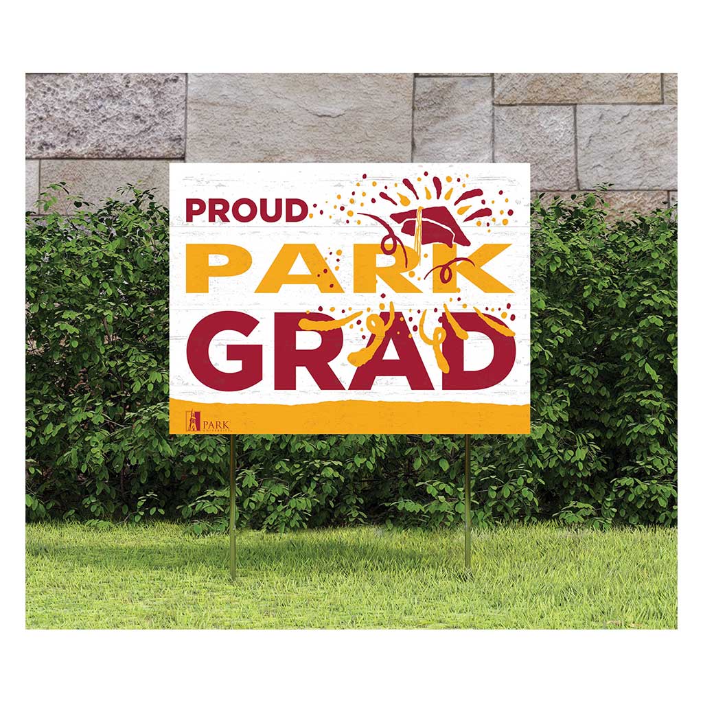 18x24 Lawn Sign Proud Grad With Logo Park University Pirates