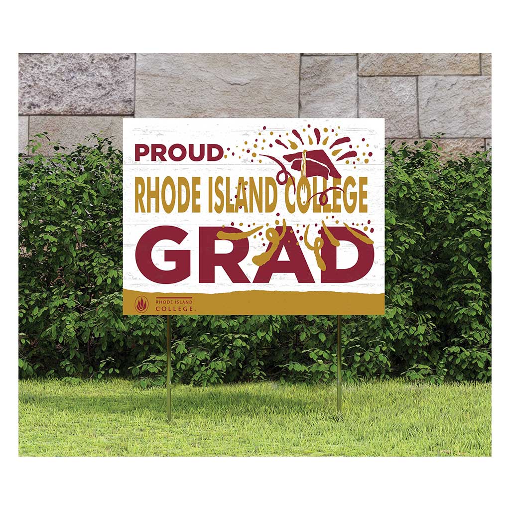 18x24 Lawn Sign Proud Grad With Logo Rhode Island College Anchormen