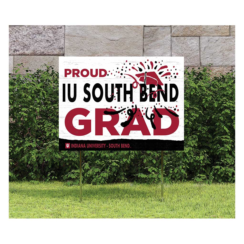 18x24 Lawn Sign Proud Grad With Logo Indiana University South Bend Titans