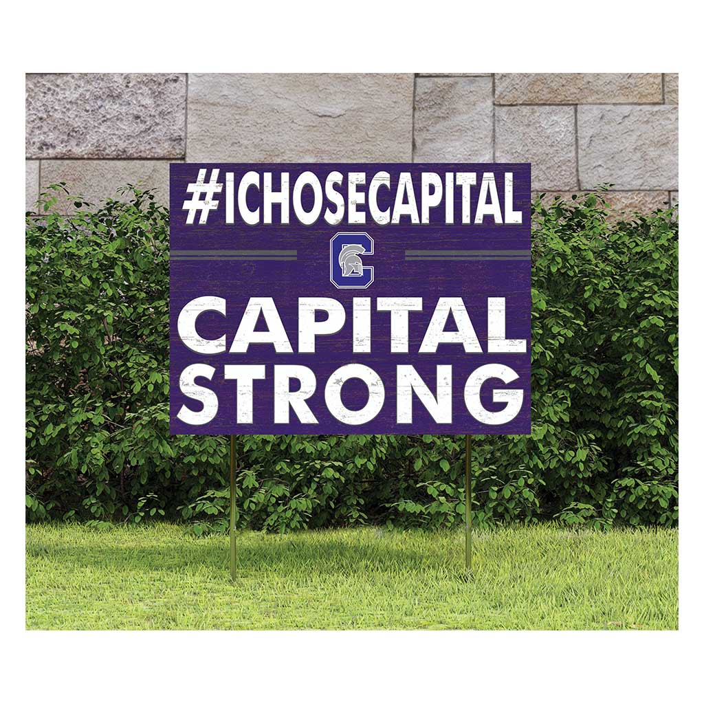 18x24 Lawn Sign I Chose Team Strong Capital University Crusaders