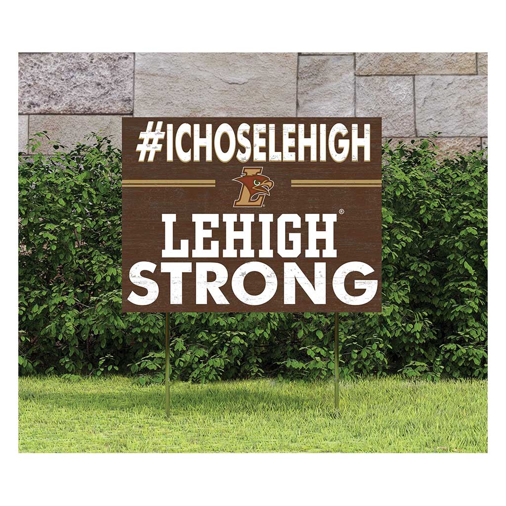 18x24 Lawn Sign I Chose Team Strong Lehigh Mountain Hawks