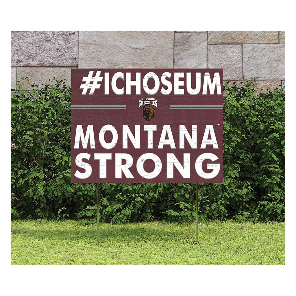 18x24 Lawn Sign I Chose Team Strong Montana Grizzlies