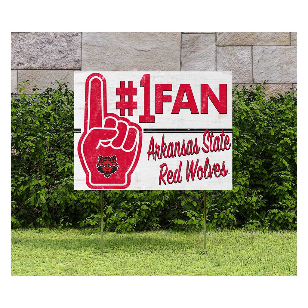 18x24 Lawn Sign #1 Fan Arkansas State Red Wolves