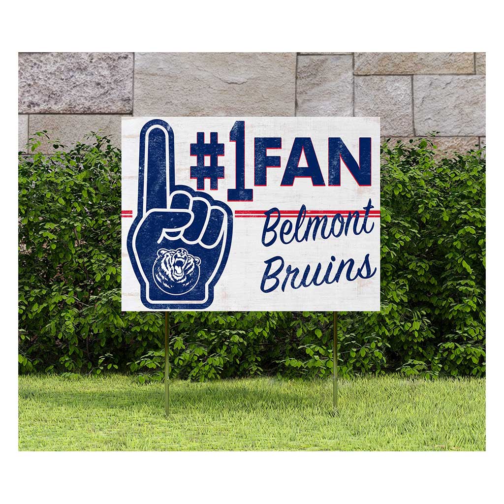 18x24 Lawn Sign #1 Fan Belmont Bruins