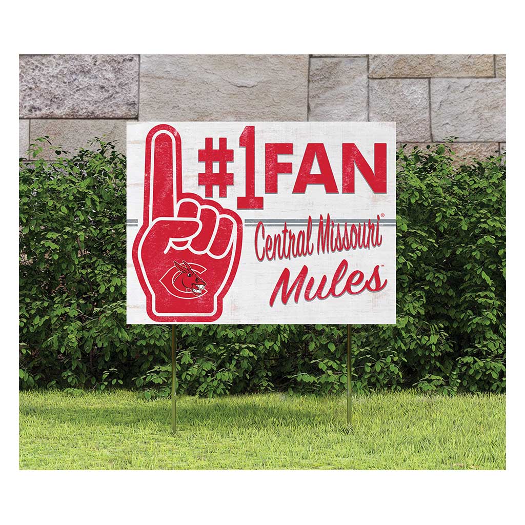 18x24 Lawn Sign #1 Fan Central Missouri Mules