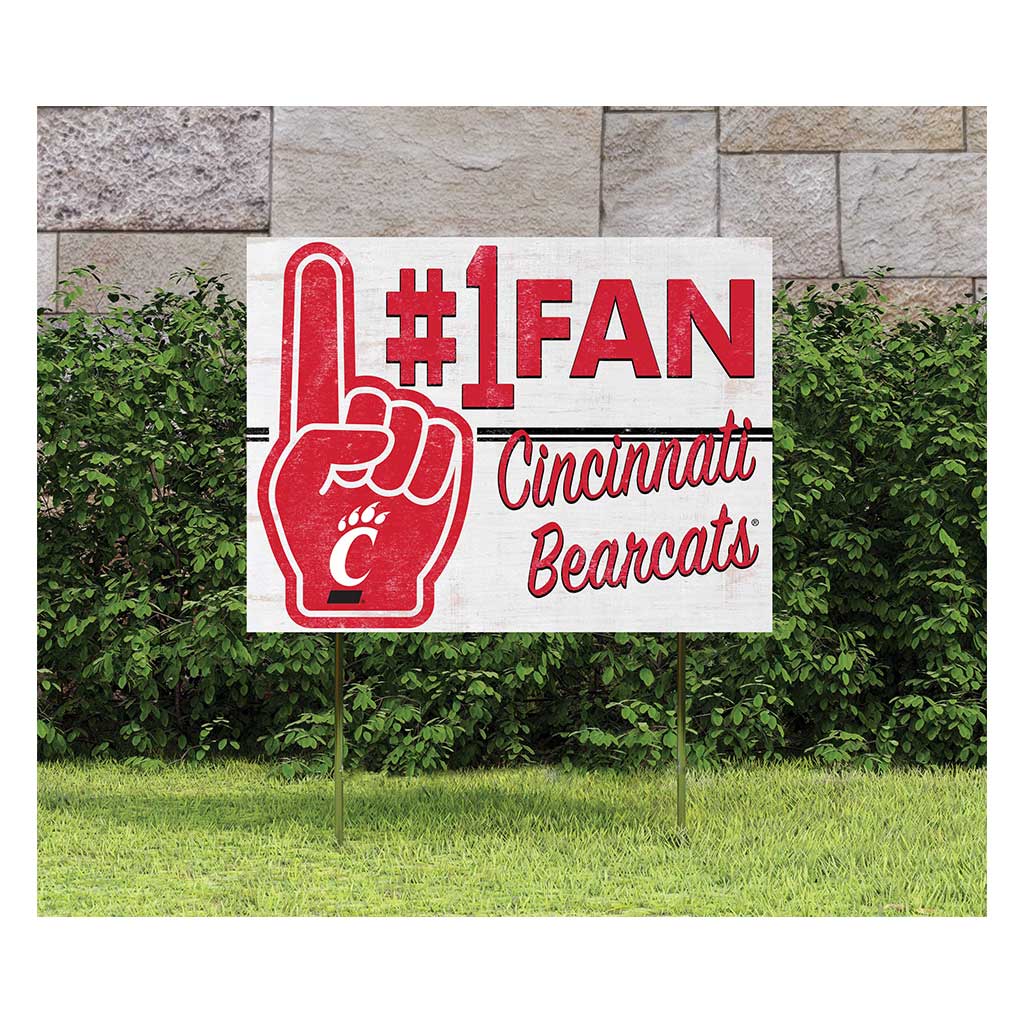 18x24 Lawn Sign #1 Fan Cincinnati Bearcats