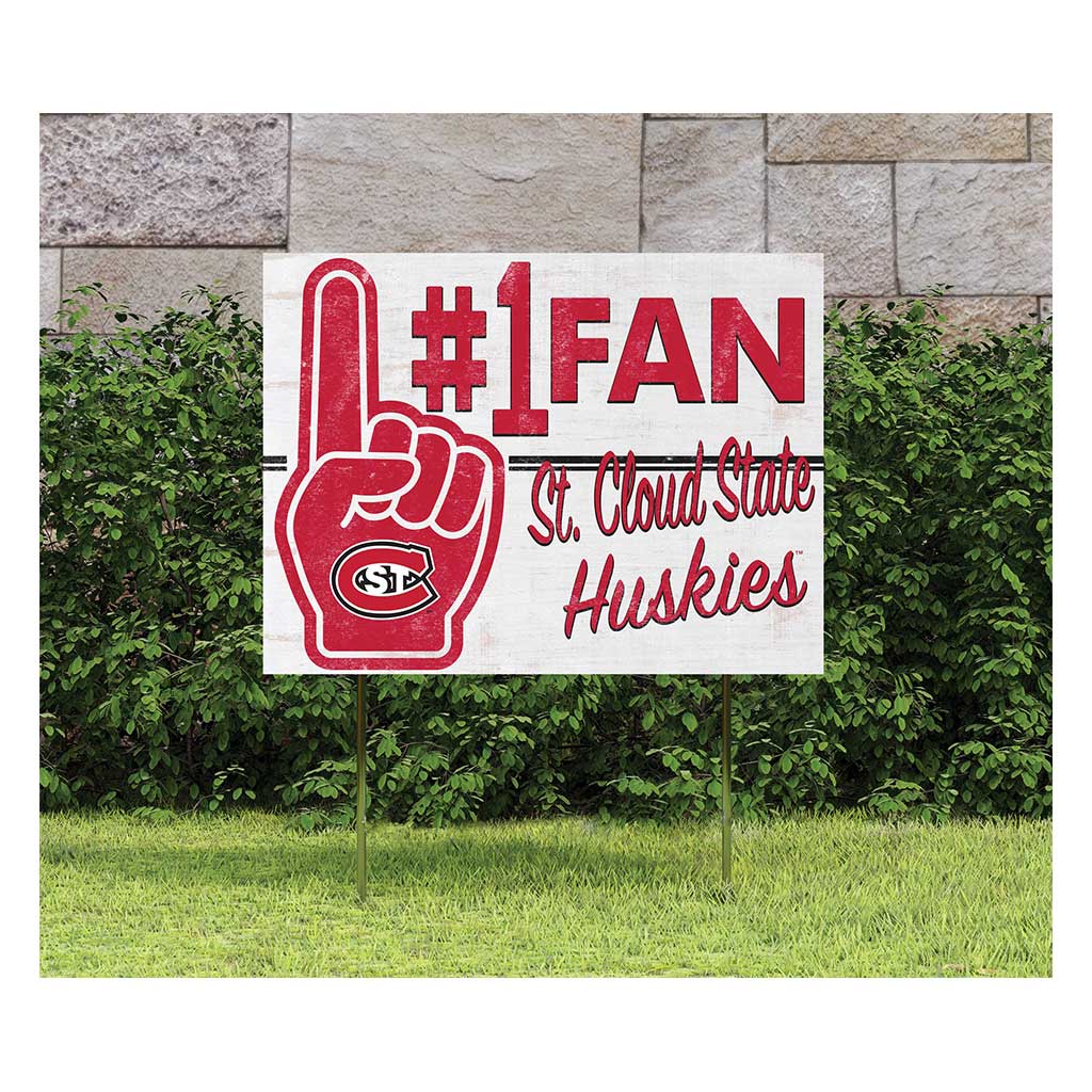 18x24 Lawn Sign #1 Fan St. Cloud State Huskies