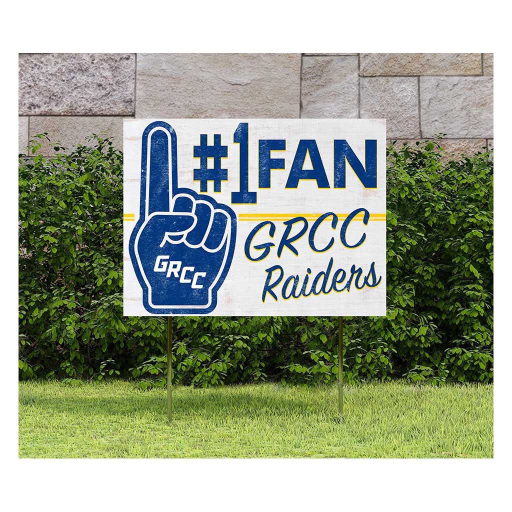 18x24 Lawn Sign #1 Fan Grand Rapids Community College Raiders
