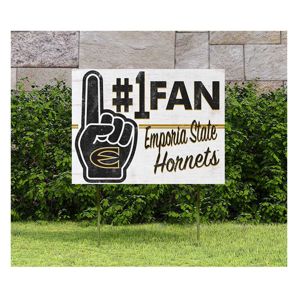 18x24 Lawn Sign #1 Fan Emporia State Hornets
