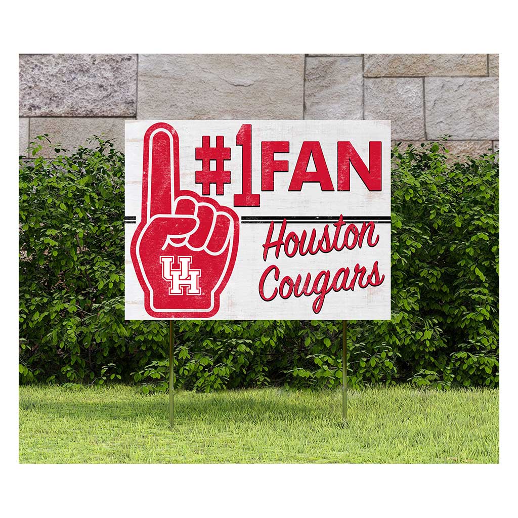 18x24 Lawn Sign #1 Fan Houston Cougars