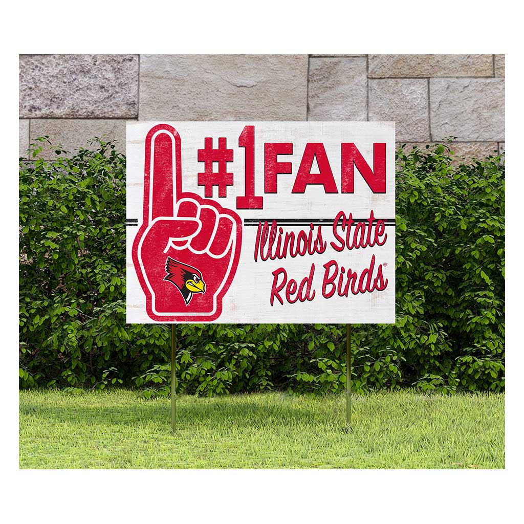 18x24 Lawn Sign #1 Fan Illinois State Redbirds