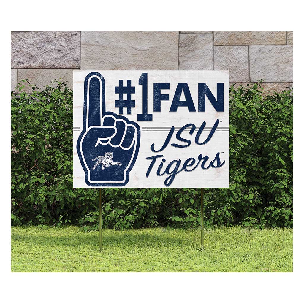 18x24 Lawn Sign #1 Fan Jackson State Tigers