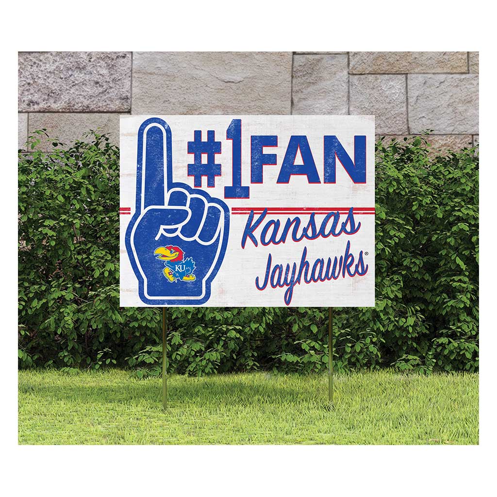 18x24 Lawn Sign #1 Fan Kansas Jayhawks