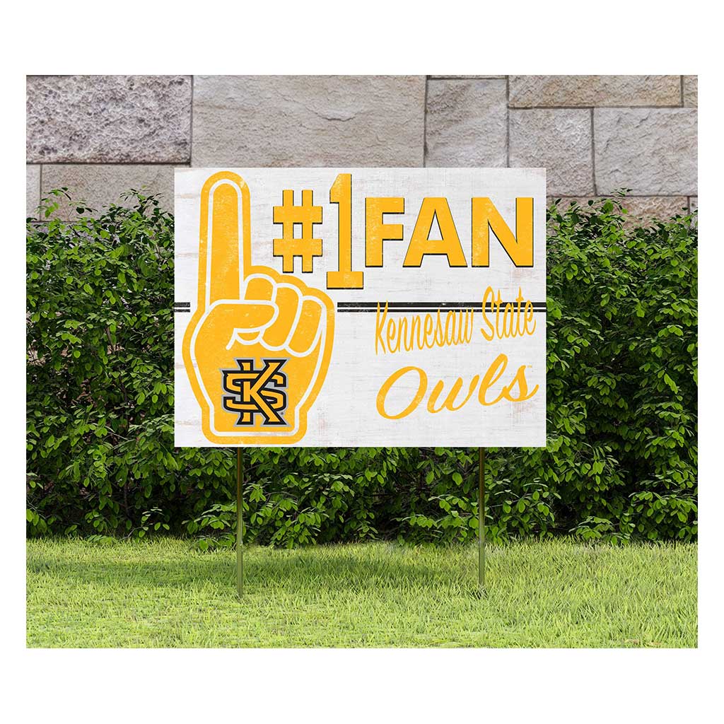 18x24 Lawn Sign #1 Fan Kennesaw State Owls