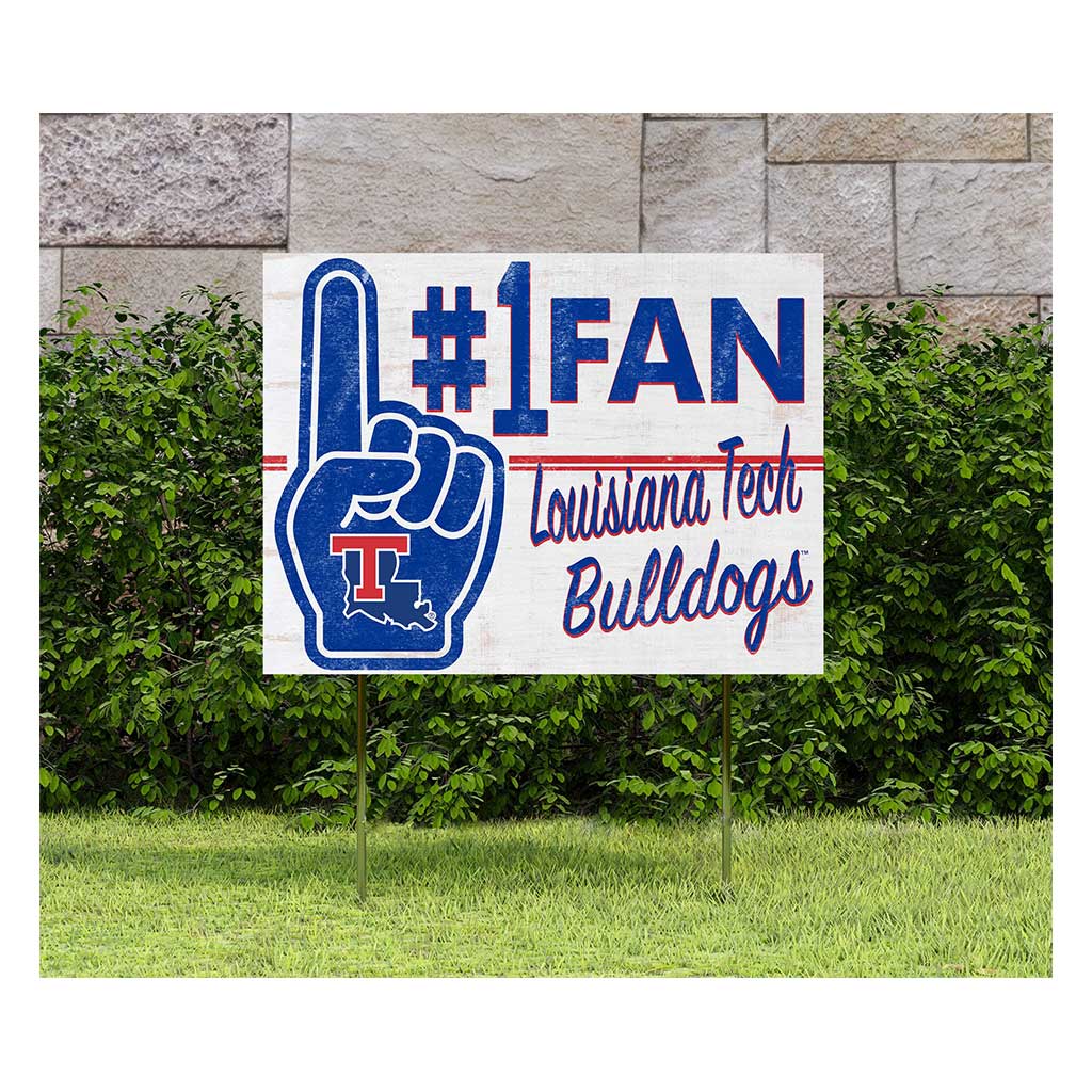 18x24 Lawn Sign #1 Fan Louisiana Tech Bulldogs