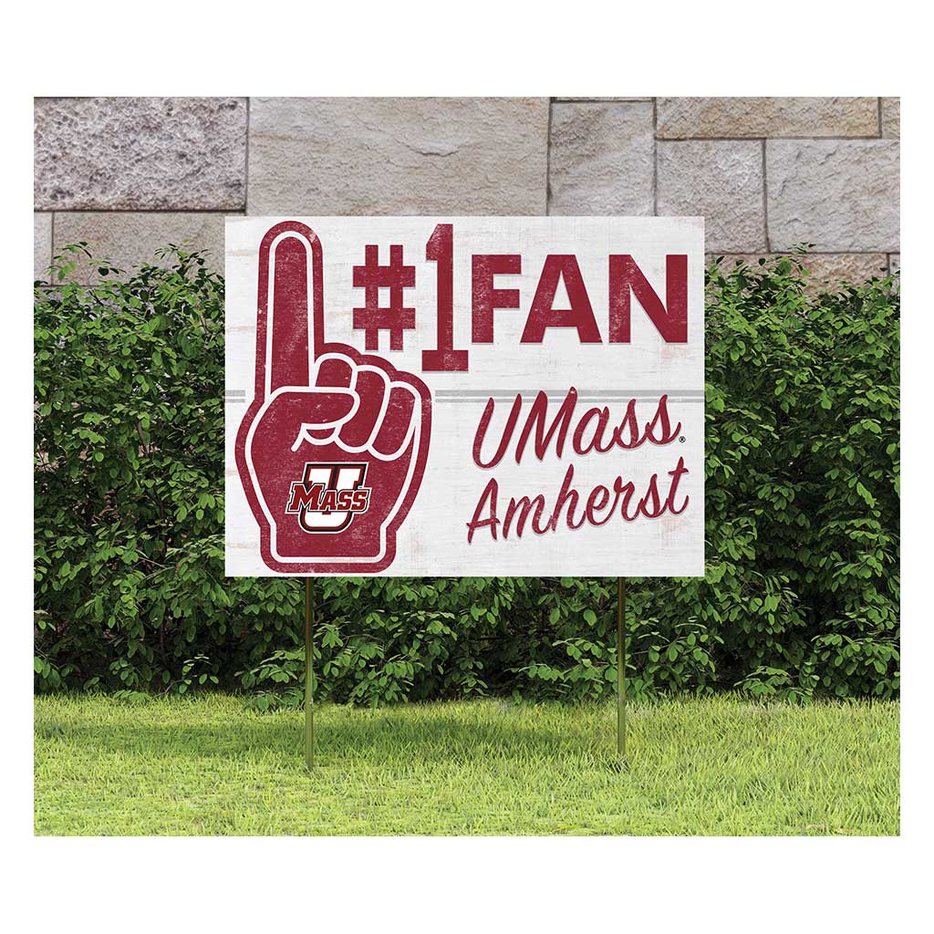18x24 Lawn Sign #1 Fan UMASS Amherst Minutemen