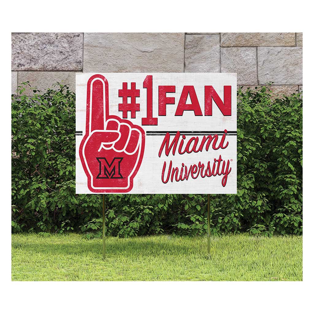 18x24 Lawn Sign #1 Fan Miami of Ohio Redhawks