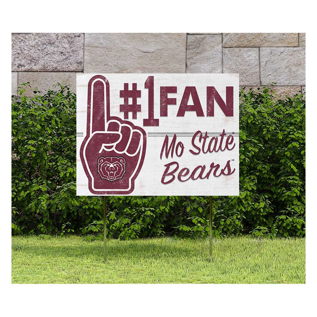 18x24 Lawn Sign #1 Fan Missouri State Bears